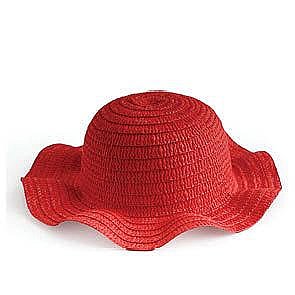 כובע בובה קש - אדום כובע בובה קש - אדום