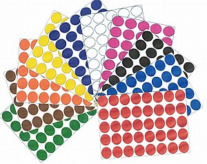 מדבקות צבע אחיד , 17 מ''מ מדבקות צבע אחיד , 17 מ''מ