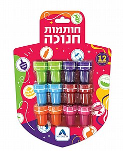 חותמות סמלי חנוכה , 12 יח' חותמות סמלי חנוכה , 12 יח'