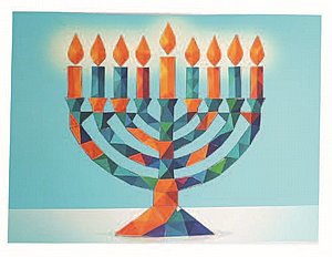 יצירה מדבקות מוזאיקה - דגם חנוכייה יצירה מדבקות מוזאיקה - דגם חנוכייה