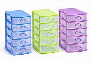 סט 5 מגירות פלסטיק קטנות סט 5 מגירות פלסטיק קטנות