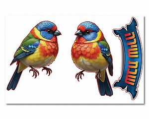 חיתוכים ציפורים לשבת שירה , 20 יח' חיתוכים ציפורים לשבת שירה , 20 יח'