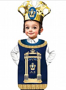 ווסט תחפושת ס''ת כחול ווסט תחפושת ס''ת כחול