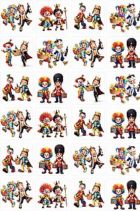 מדבקות ילדים מחופשים , 10 דף מדבקות ילדים מחופשים , 10 דף