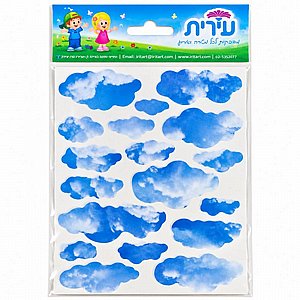 מדבקות עננים כחולים לילדים, 10 דף – מדבקות לקישוט וליצירה בנושא החורף מדבקות עננים כחולים לילדים, 10 דף – מדבקות לקישוט וליצירה בנושא החורף